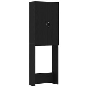 vidaXL Mueble para lavadora roble negro 64x25,5x190 cm
