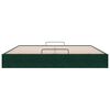 vidaXL Estructura de cama otomana sin colch&oacute;n verde oscuro 200x200 cm