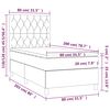 vidaXL Cama box spring con colch&oacute;n terciopelo rosa 80x200 cm