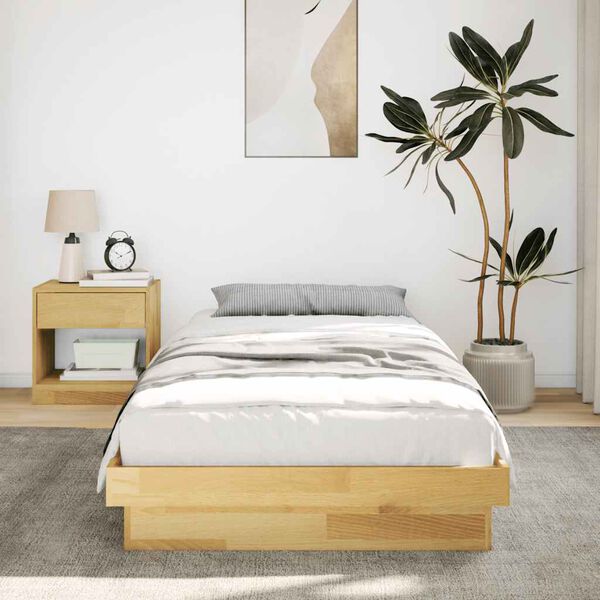 vidaXL Estructura de cama sin colch&oacute;n 80x200 cm madera maciza roble