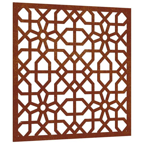 vidaXL Adorno de pared de jard&iacute;n acero corten dise&ntilde;o morisco 55x55 cm
