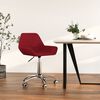 vidaXL Silla de oficina giratoria tela rojo tinto