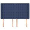 vidaXL Cabecero con orejas de tela azul 147x16x118/128 cm