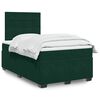 vidaXL Cama box spring con colch&oacute;n terciopelo verde oscuro 120x200 cm