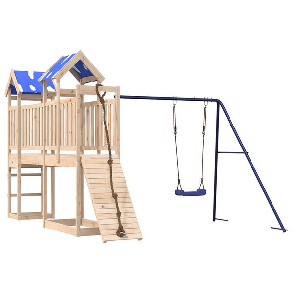 vidaXL Parque infantil de exterior de madera maciza de pino