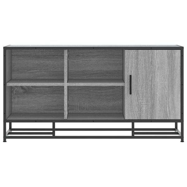 vidaXL Banco zapatero madera de ingeniería gris sonoma 100x40x53,5 cm