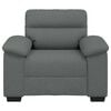 vidaXL Sill&oacute;n Sof&aacute; Tela Gris Oscuro 100x81x84 cm