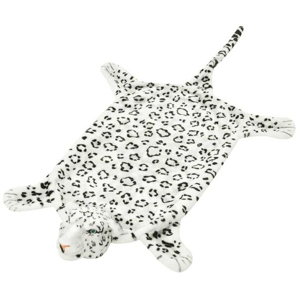 vidaXL Alfombra afelpada de leopardo 139 cm blanco