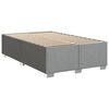 vidaXL Cama box spring con colch&oacute;n tela gris claro 120x200 cm