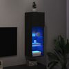 vidaXL Mueble para TV con luces LED negro 30,5x30x90 cm
