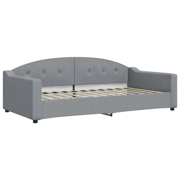 vidaXL Sof&aacute; cama nido con cajones tela gris claro 100x200 cm