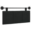 vidaXL Cabecero colgante Negro tela