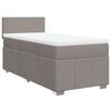 vidaXL Cama box spring con colch&oacute;n tela gris taupe 90x200 cm