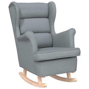 vidaXL Silla mecedora de tela gris claro 74x90x102 cm