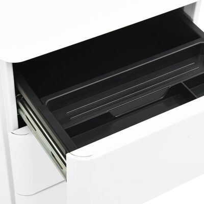 vidaXL Armario archivador móvil acero blanco 30x45x59 cm
