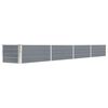 vidaXL Arriate de jard&iacute;n de acero galvanizado gris 320x40x45 cm