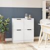 vidaXL Aparadores 2 uds madera contrachapada blanco 30x30x70 cm