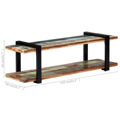 vidaXL Mueble para la TV de madera maciza reciclada 130x40x40 cm