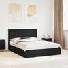 vidaXL Cama con almacenamiento Negro 150 x 200 cm Madera de ingenier&iacute;a