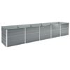 vidaXL Arriate de acero galvanizado gris 400x80x45 cm