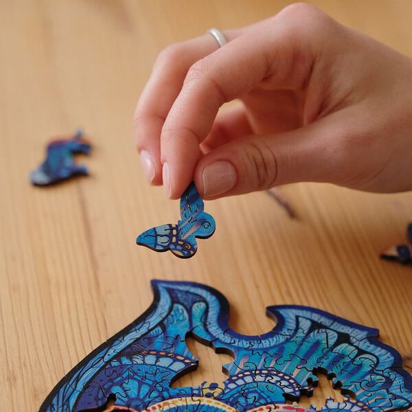 UNIDRAGON Rompecabezas Eternal Elephant 194 piezas madera M 34x26 cm