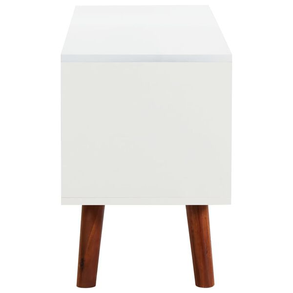 vidaXL Mueble para TV de madera maciza de acacia y MDF 110x35x50 cm
