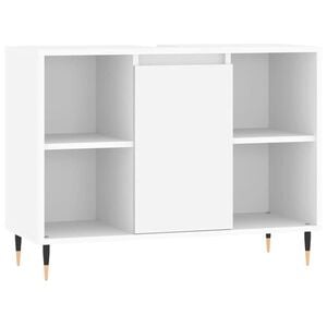 vidaXL Mueble de ba&ntilde;o madera de ingenier&iacute;a blanco 80x33x60 cm