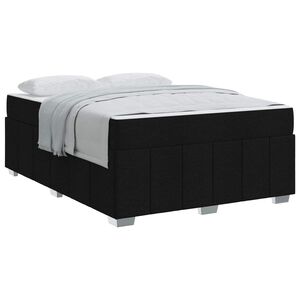vidaXL Estructura de cama con colch&oacute;n Negro 160 x 200 cm tela