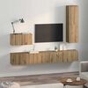 vidaXL Mueble de TV de Pared Montaje en la pared 4 pcs Roble artesanal