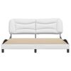 vidaXL Estructura de cama sin colch&oacute;n Hvar cuero sint&eacute;tico blanco 180x200cm