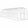 vidaXL Gallinero Plateado 800 x 200 x 200 cm Acero Galvanizado