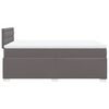 vidaXL Cama box spring con colch&oacute;n cuero sint&eacute;tico gris 120x200 cm
