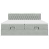 vidaXL Estructura cama otomana colchones terciopelo gris claro