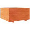 vidaXL Jardinera madera maciza de pino marr&oacute;n cera 90x90x49,5 cm