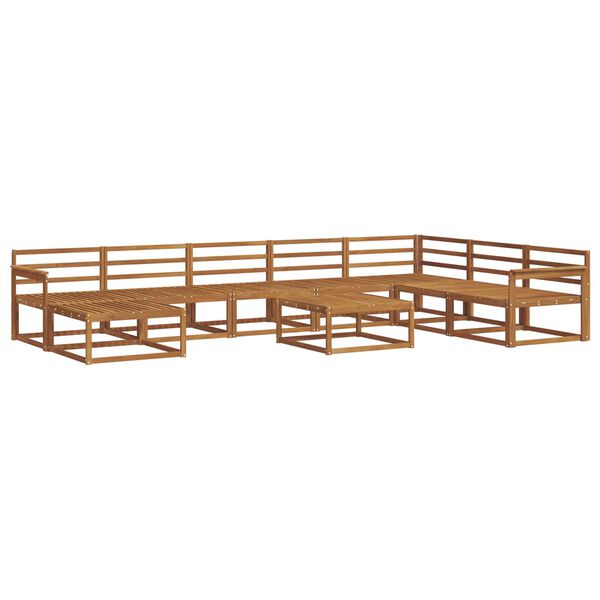 vidaXL Conjunto de sof&aacute;s de exterior 9 pcs Natural