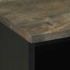 vidaXL Mesita de noche de madera maciza de mango negra 40x33x46 cm