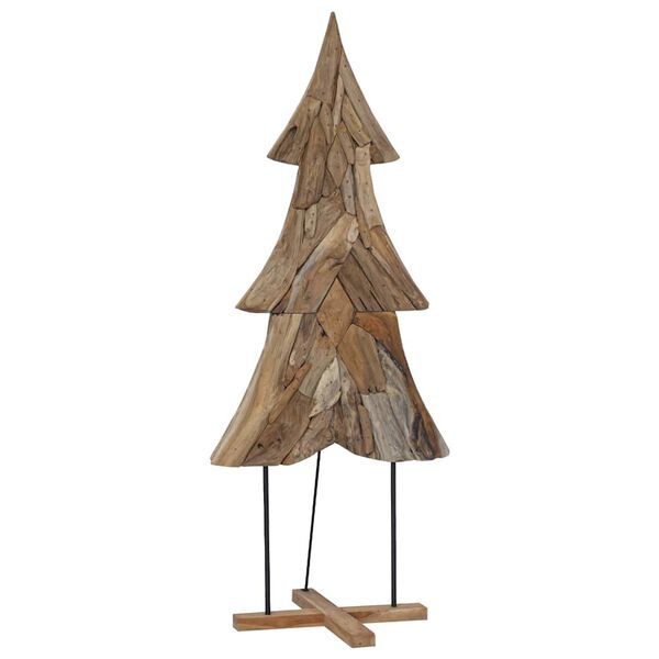 vidaXL &Aacute;rbol de Navidad Marr&oacute;n 181,5 cm Madera de teca maciza