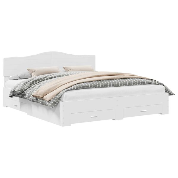 vidaXL Estructura de cama con cajón 180 x 200 cm Madera de ingeniería