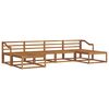 vidaXL Conjunto de sof&aacute;s de exterior 6 uds. Natural