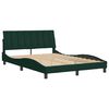 vidaXL Estructura de cama sin colch&oacute;n Hanko terciopelo verde oscuro 140x190 cm