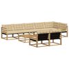 vidaXL Conjunto de sof&aacute;s de exterior 9 uds. y Beige