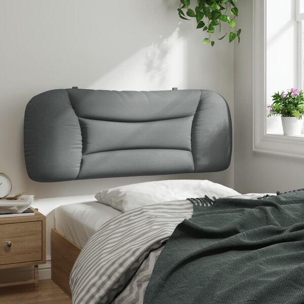 vidaXL Cabecero de cama acolchado Hvar tela gris claro 100 cm