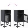 vidaXL Mesilla de noche antracita 36x39x78 cm acero laminado en frío
