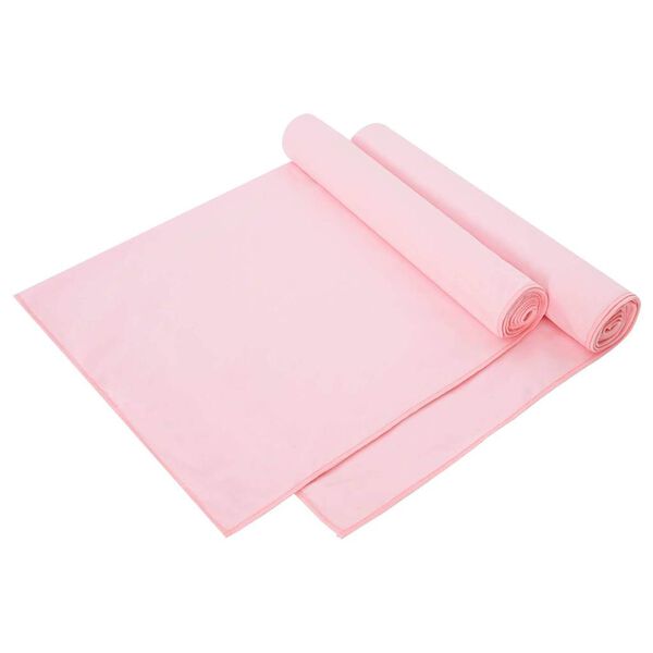 vidaXL Toallas Deportivas 2 pcs Rosa 140 x 70 cm Poli&eacute;ster y Poliamida