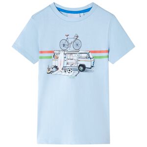 Camiseta infantil azul claro 104