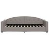 vidaXL Sof&aacute; cama con colch&oacute;n tela gris taupe 80x200 cm