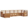 vidaXL Juegos de sof&aacute;s 7 pcs Natural Madera de Acacia S&oacute;lida
