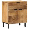 vidaXL Mesita de noche madera maciza de mango 50x33x60 cm marr&oacute;n