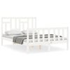 vidaXL Estructura de cama sin colch&oacute;n madera de pino blanca 120x200 cm