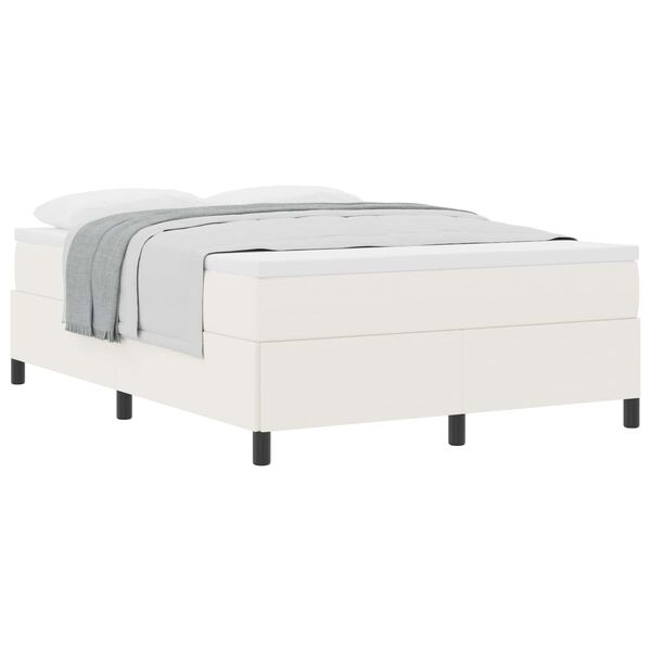 vidaXL Estructura de cama Crema 140 x 190 cm Telas de pana